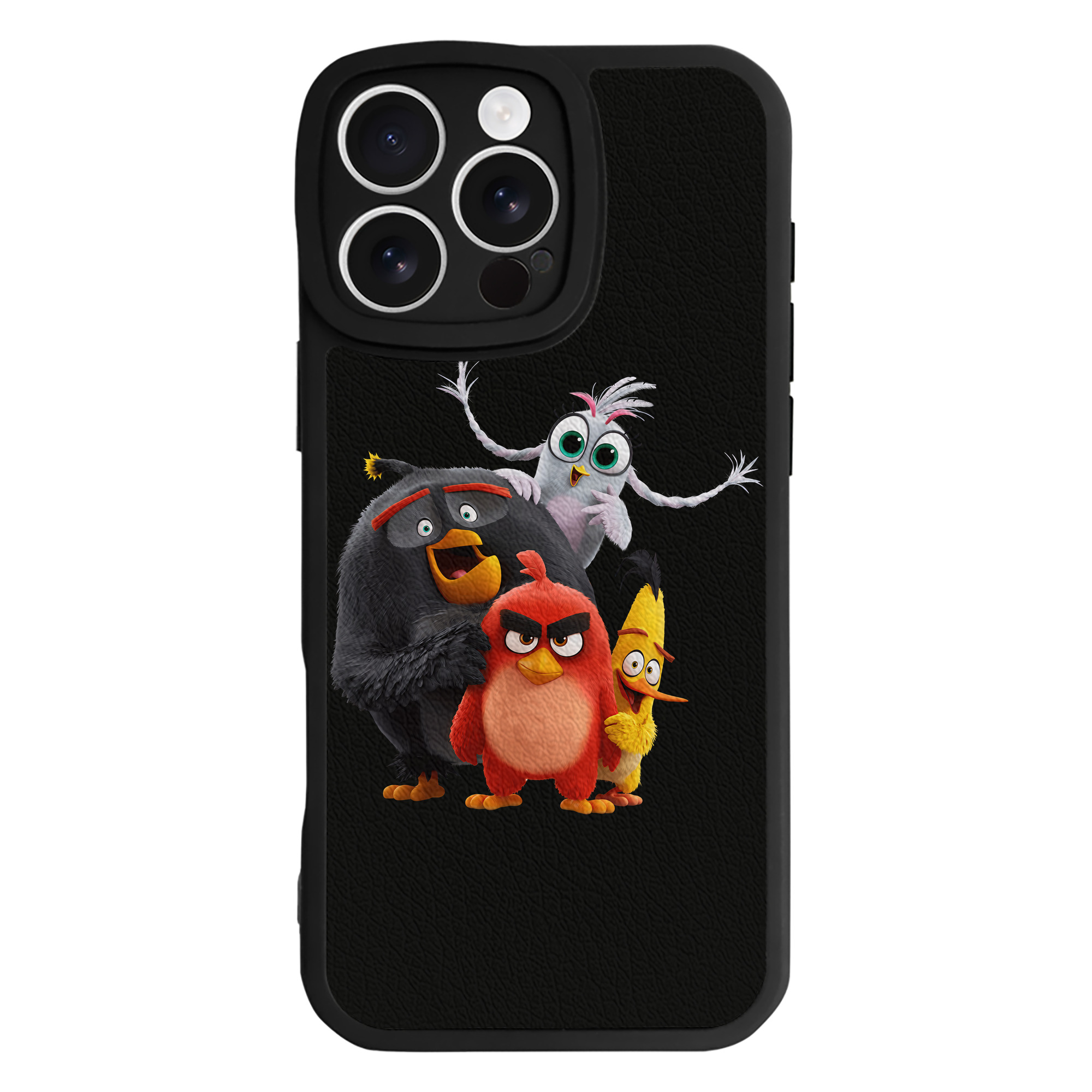 （画像用） Angry Birds アングリーバード 【iPhone 16シリーズ対応】シリコンスマホケース（レザー調） 材質：シリコン
